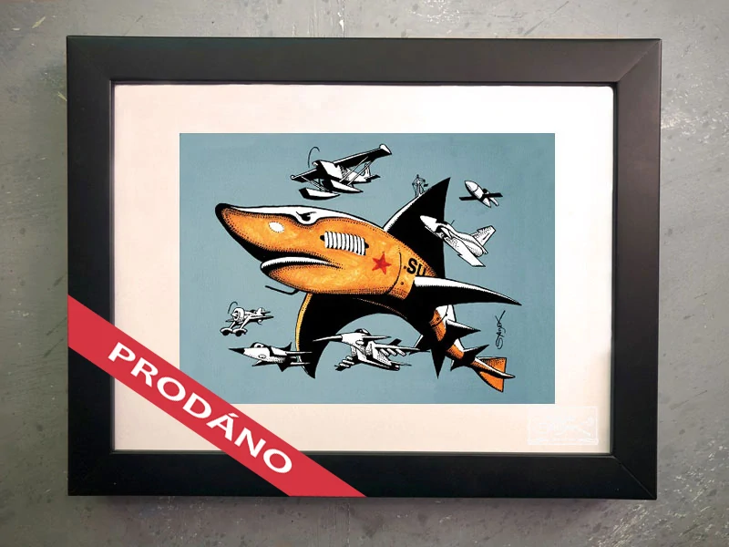 Grafický list - Certified Giclée "SU Žralok Suchoj"