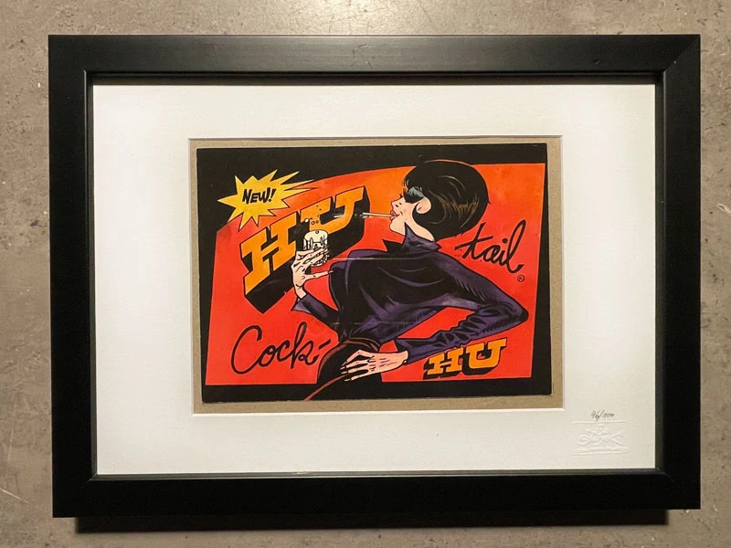 Grafický list - Certified Giclée "HUHU Cock - tail"