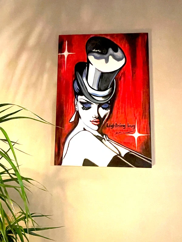 GICLEÉ PRINT NA PLÁTNO - AKRYL "FireFly Lighting bug"