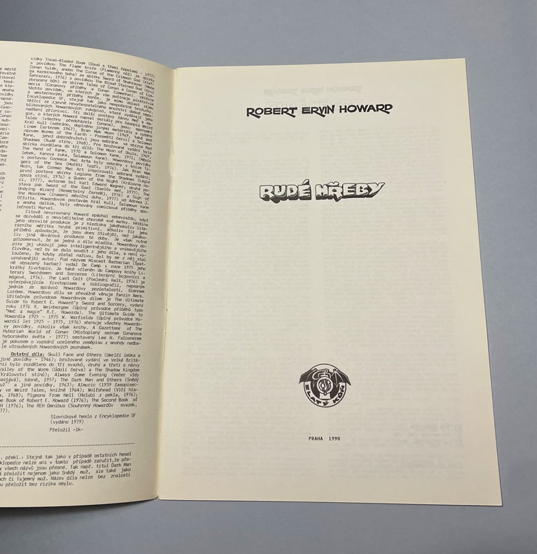 Sešit "Conan - Rudé hřeby - Red nails" Druhé vydání 1990