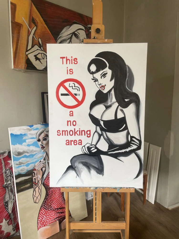 Triko dámské "This is a no smoking area"