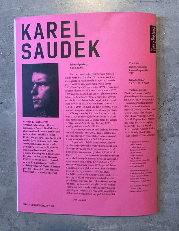 Katalog plakátů od Káji Saudka - vydal Terry Posters