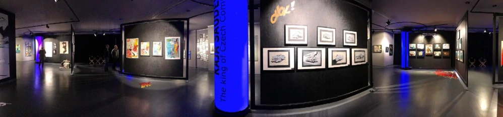 Originální kresba Káji Saudka "Bohatě sypaná houska"