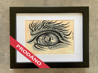 Grafický list "Mužské oko"