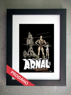 GRAFICKÝ LIST "ARNAL A DVA DRAČÍ ZUBY cover black"