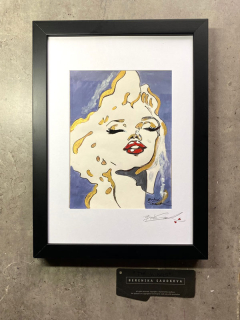 Grafický list - Hand painted version "MY GOLDEN MARILYN"
