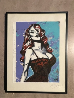 Limitované giclée "RED RED RED (Amethyst and Aquamarine version)" on canvas