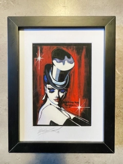 Grafický list - Artist´s Embellished Giclée "FireFly Lighting bug"