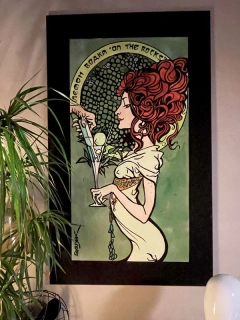 GICLEÉ PRINT NA PLÁTNO  "LEMON VODKA"
